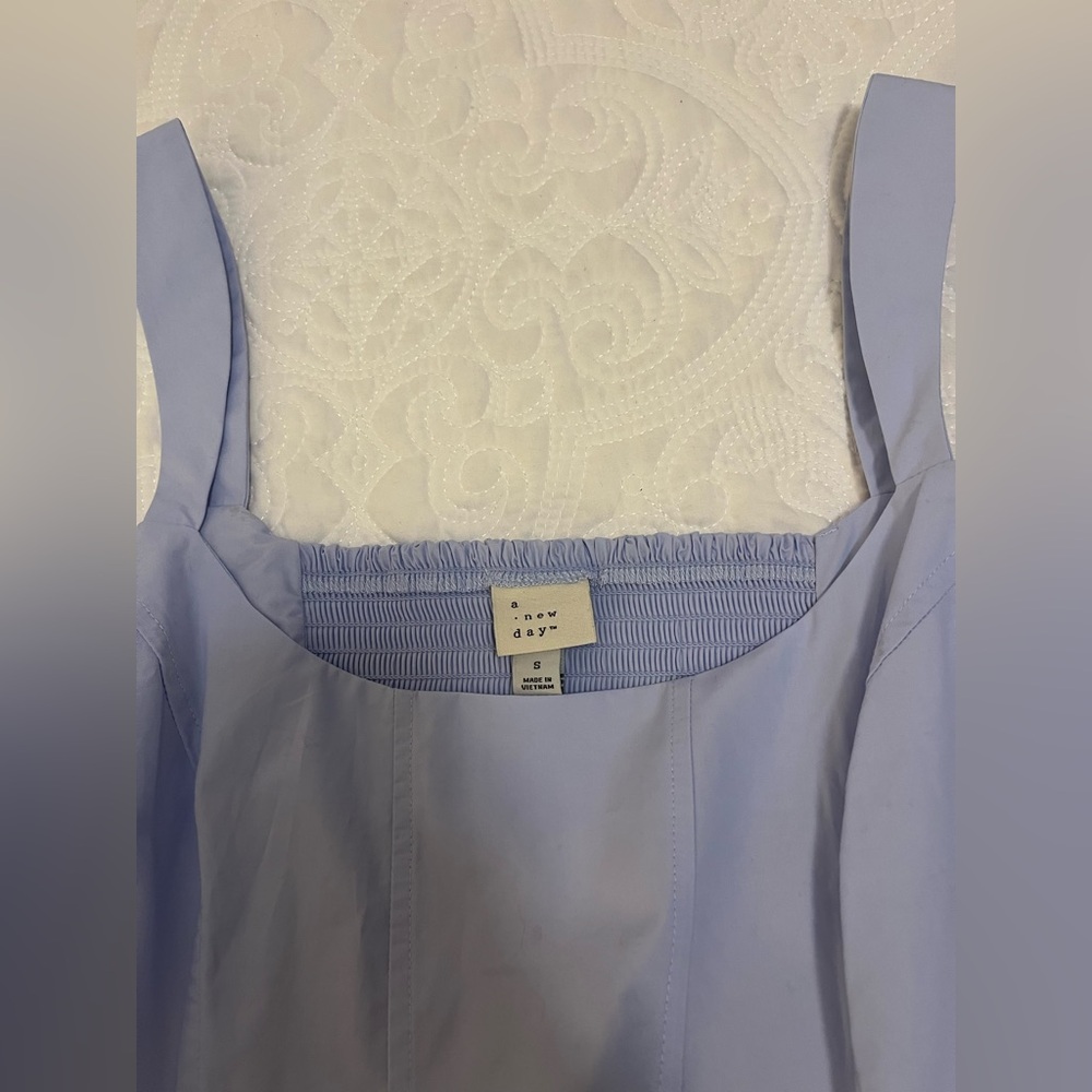 Women’s Powder Blue Sundress with Pockets - Picture 3 of 4